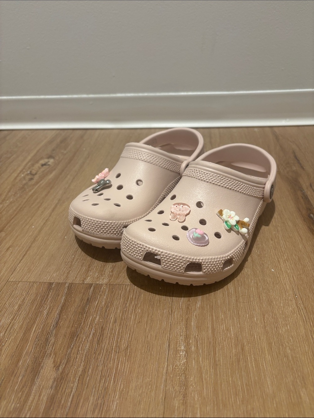Light Pink Crocs w Jibbitz
